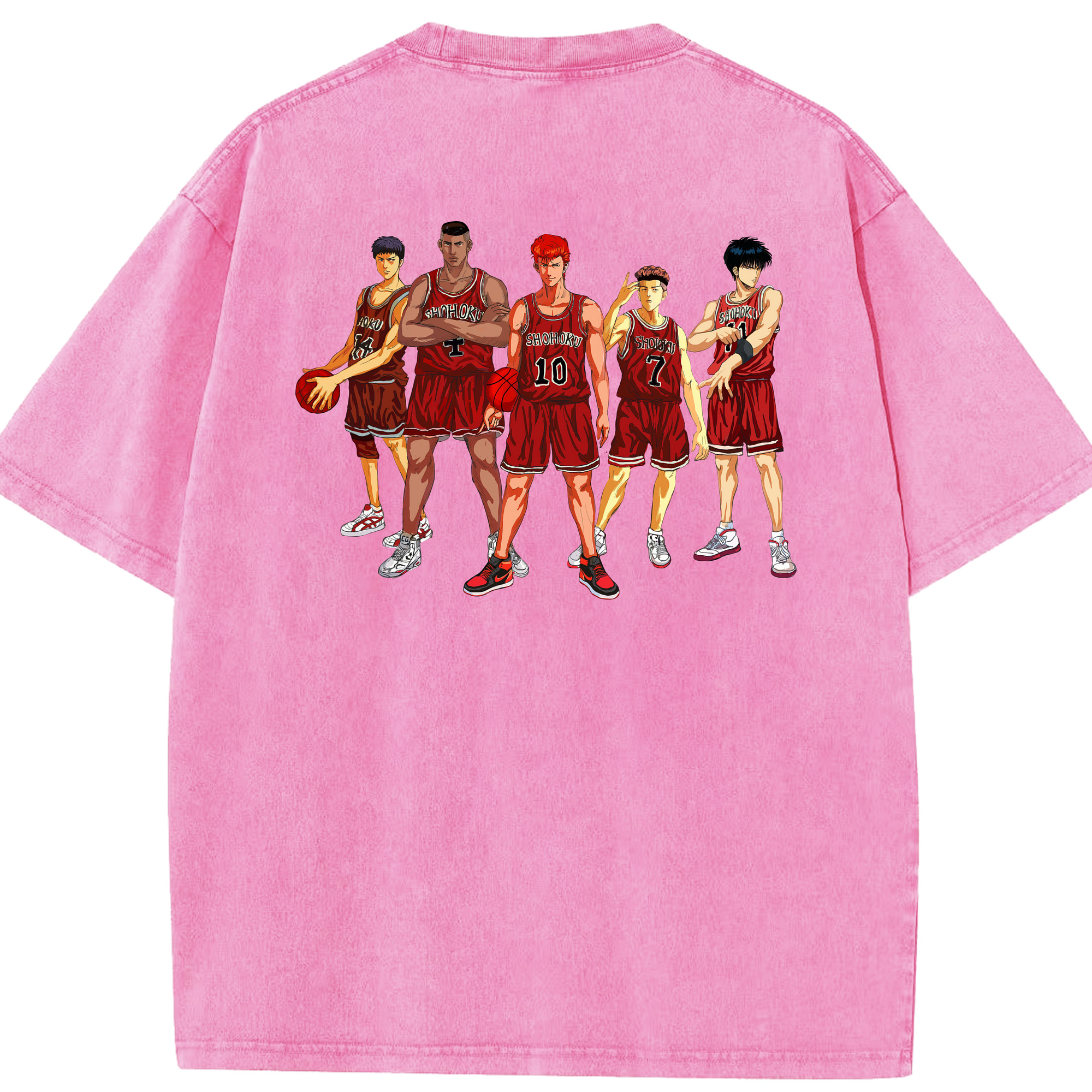（画像用） SLAM DUNK／スラムダンク 綿100% ヴィンテージ風 半袖Tシャツ（背面プリント）